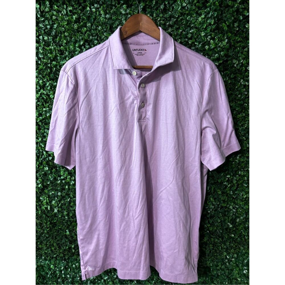 Untuckit Mens Purple Polo Size Large